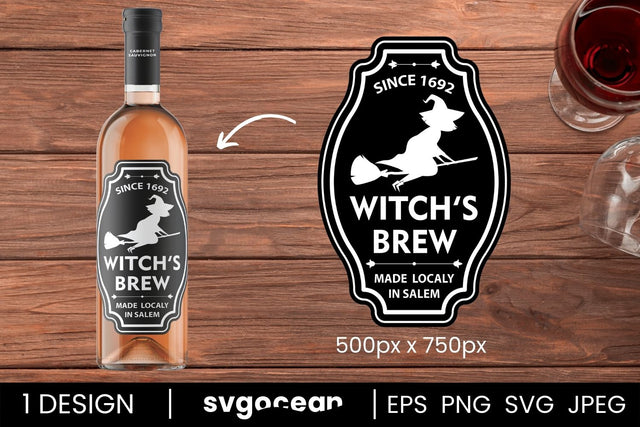Witch’s Brew Bottle Labels Svg SVG SvgOcean 