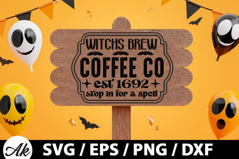 Witchs brew coffee co.est 1692 stop in for a spell SVG SVG akazaddesign 