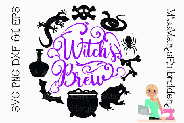 Witch's Brew SVG MissMarysEmbroidery 