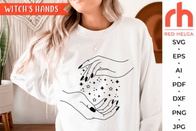 Witch's Hands SVG - Witchcraft Cut File SVG RedHelgaArt 