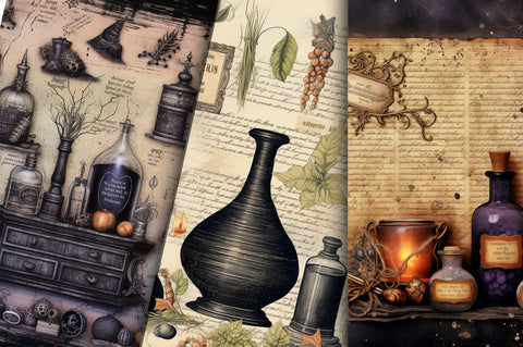 Witchs Potion Scrapbook Bundle Sublimation Regulrcrative 
