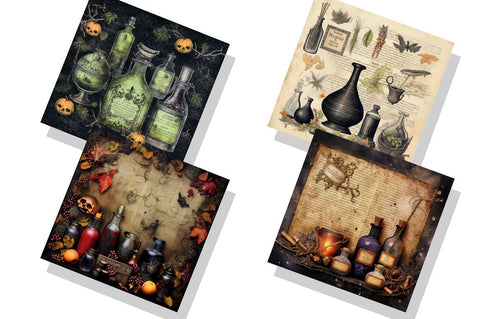 Witchs Potion Scrapbook Bundle Sublimation Regulrcrative 