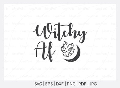 Witchy af SVG File, Witch svg, crystal ball svg, Halloween Svg Bundle, Witchy woman svg, Sarcastic Svg, spiritual svg, Cut Files for Crafte SVG Dinvect 