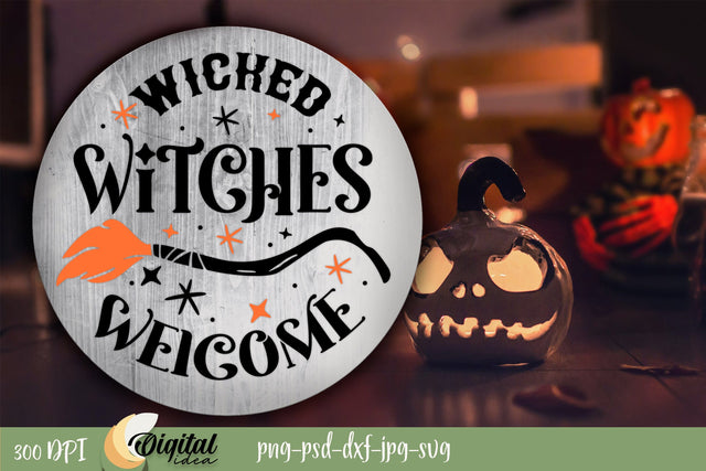 Witchy Design. Halloween Round signs. Halloween SVG. Laser Cut SVG Evgenyia Guschina 
