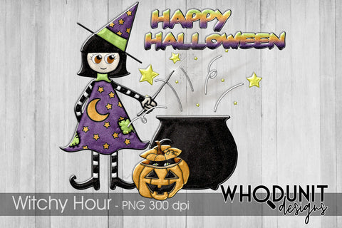 Witchy Hour Happy Halloween SVG Whodunit Designs 