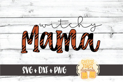 Witchy Mama - Buffalo Plaid Halloween SVG PNG DXF Cut Files SVG Cheese Toast Digitals 
