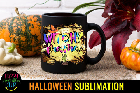 Witchy Mama Halloween Sublimation-Halloween Mama PNG Sublimation Happy Printables Club 