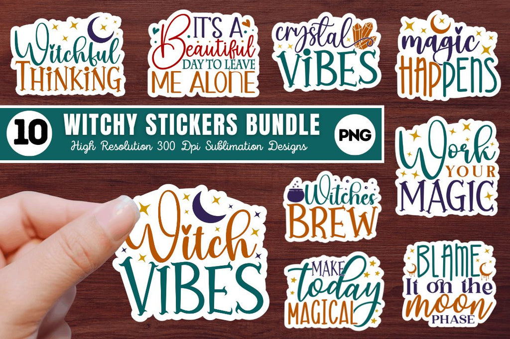 Witchy Stickers Bundle - So Fontsy