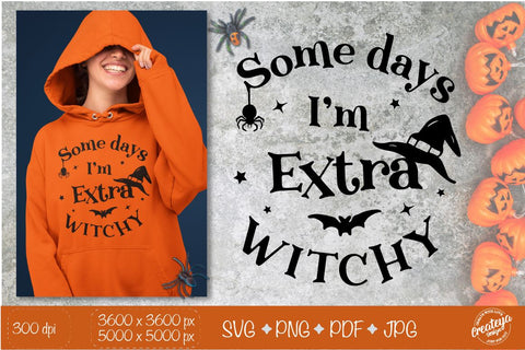 Witchy SVG, witchy quote SVG, Halloween SVG, Witch hat SVG Createya Design 