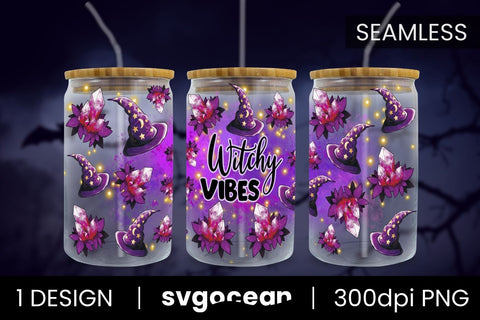 Witchy Vibes Can Glass PNG Sublimation SvgOcean 