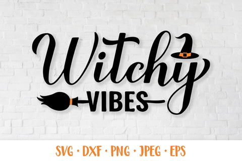 Witchy Vibes SVG. Funny Halloween quote shirt design SVG LaBelezoka 