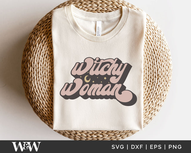 Witchy Woman SVG | Retro Halloween SVG SVG Wood And Walt 