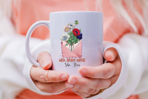 With Brave Wings She Flies Sublimation Sublimation Rupkotha 