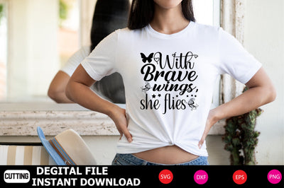 With Brave Wings, She Flies SVG Shahin alam 