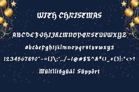 With Christmas Font Prasetya Letter 