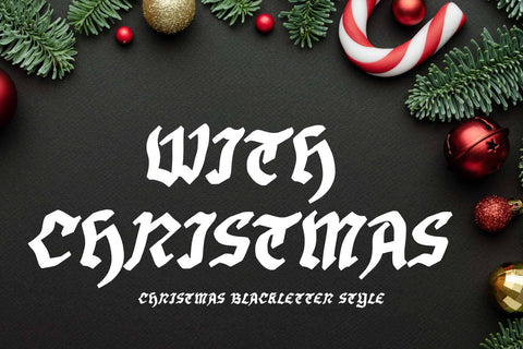 With Christmas Font Prasetya Letter 