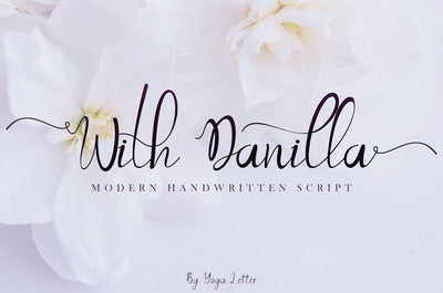 With Danilla Font Prasetya Letter 