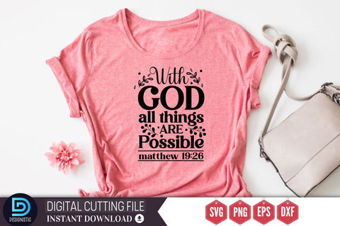 With god all things are possible matthew 19:26 SVG SVG DESIGNISTIC 