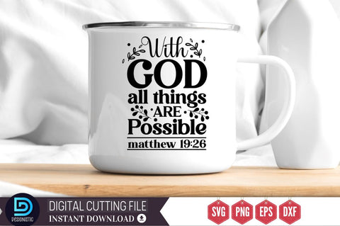 With god all things are possible matthew 19:26 SVG SVG DESIGNISTIC 
