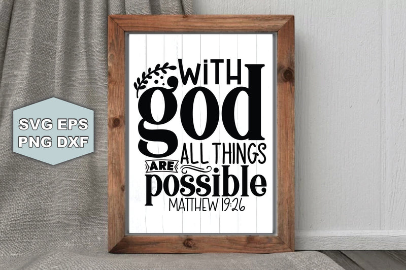 With God All Things Are Possible Matthew SVG Ariyan 