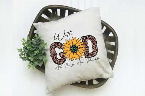 With God All Things Are Possible Sublimation Creativeart88 