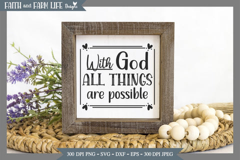 With God all things are possible SVG Designs by Jolein 