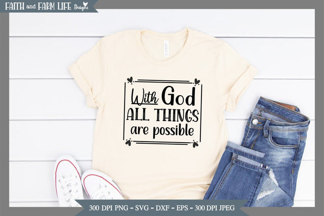 With God all things are possible SVG Designs by Jolein 