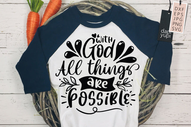 With God All Things Are Possible SVG Religious Quotes SVG dapiyupi store 