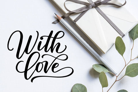 With Love SVG, Hand Lettered SVG SVG Cerebrations 