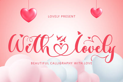 With Lovely Font Prasetya Letter 
