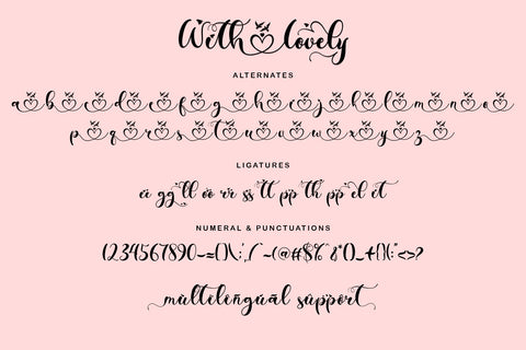 With Lovely Font Prasetya Letter 