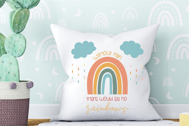 Without Rain There Would Be No Rainbows SVG-Little Girl SVG SVG Linden Valley Designs 