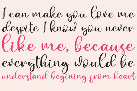 Withyou so Warm and Beautiful Handwriting Font Haksen 