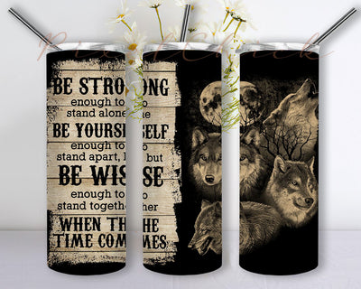 Wolf 20oz Skinny Tumbler Sublimation Designs for Straight, Tapered Tumbler Design, PNG Digital Download Sublimation PixelChick 