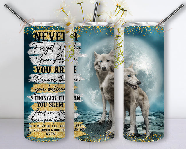 Wolf 20oz Skinny Tumbler Sublimation Designs for Straight Tapered Tumbler PNG File Digital Download, Wolf Tumbler Wrap Sublimation PixelChick 