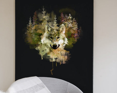 Wolf Forest Watercolor Sublimation, Clipart, PNG, JPG Sublimation nikola 