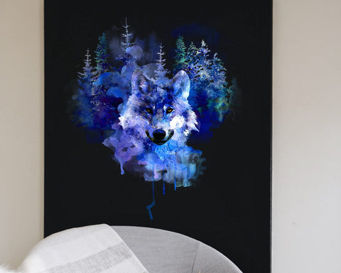 Wolf Forest Watercolor Sublimation, Clipart, PNG, JPG Sublimation nikola 