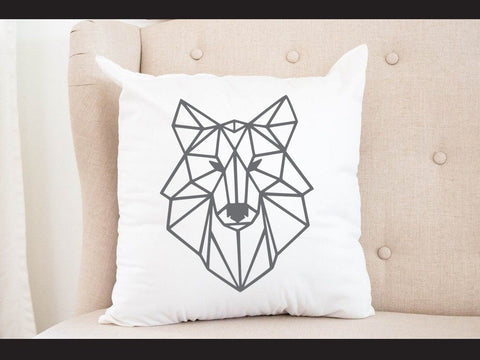 Wolf head Geomatical Print SVG Johan Ru designs 