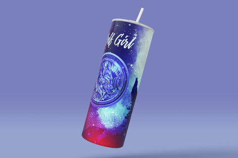 Wolf Howling Tumbler, Wolf Tumbler, 20oz Skinny Tumbler, Sublimation Designs PNG File, Digital Download, Seamless Sublimation Skinny Wrap Sublimation Syre Digital Creations 