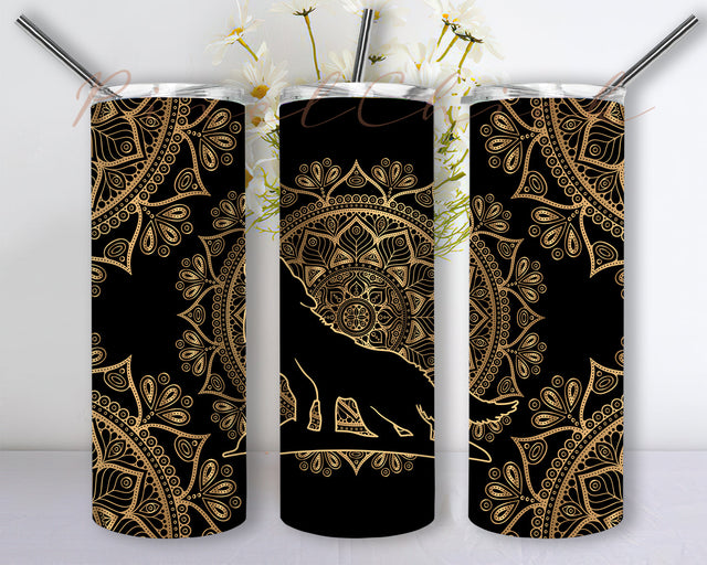 Wolf Mandala 20oz Skinny Tumbler Sublimation Designs Wolf Tumbler, Wolf Tumbler Png, Wolf Design Tumbler, Digital Download Tumbler Cup Sublimation PixelChick 