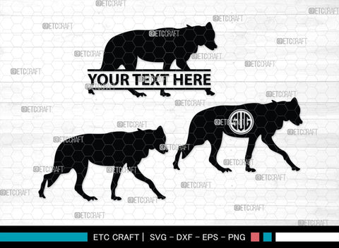 Wolf Monogram, Wolf Silhouette, Wolf SVG, Growling Wolf Svg, Howling Wolf Svg, Wolf Head Svg, Wolves Svg, SB00332 SVG ETC Craft 