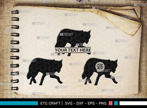 Wolf Monogram, Wolf Silhouette, Wolf SVG, Growling Wolf Svg, Howling Wolf Svg, Wolf Head Svg, Wolves Svg, SB00332 SVG ETC Craft 