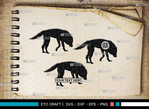 Wolf Monogram, Wolf Silhouette, Wolf SVG, Growling Wolf Svg, Howling Wolf Svg, Wolf Head Svg, Wolves Svg, SB00332 SVG ETC Craft 