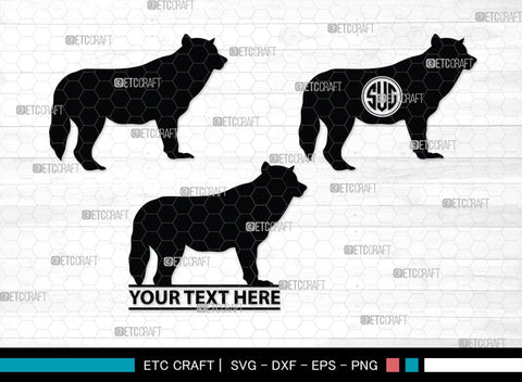 Wolf Monogram, Wolf Silhouette, Wolf SVG, Growling Wolf Svg, Howling Wolf Svg, Wolf Head Svg, Wolves Svg, SB00332 SVG ETC Craft 