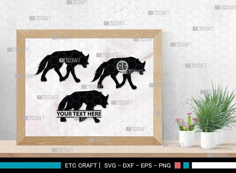 Wolf Monogram, Wolf Silhouette, Wolf SVG, Growling Wolf Svg, Howling Wolf Svg, Wolf Head Svg, Wolves Svg, SB00332 SVG ETC Craft 
