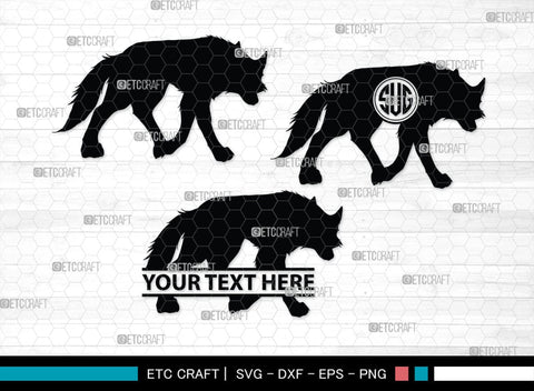 Wolf Monogram, Wolf Silhouette, Wolf SVG, Growling Wolf Svg, Howling Wolf Svg, Wolf Head Svg, Wolves Svg, SB00332 SVG ETC Craft 