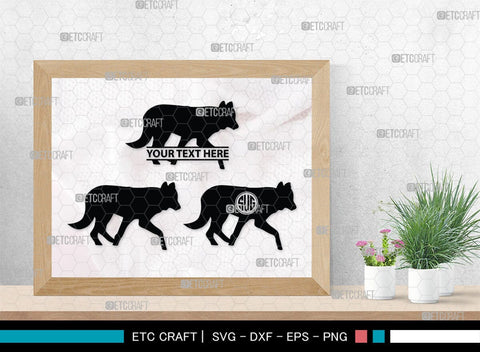 Wolf Monogram, Wolf Silhouette, Wolf SVG, Growling Wolf Svg, Howling Wolf Svg, Wolf Head Svg, Wolves Svg, SB00332 SVG ETC Craft 