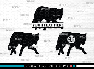 Wolf Monogram, Wolf Silhouette, Wolf SVG, Growling Wolf Svg, Howling Wolf Svg, Wolf Head Svg, Wolves Svg, SB00332 SVG ETC Craft 