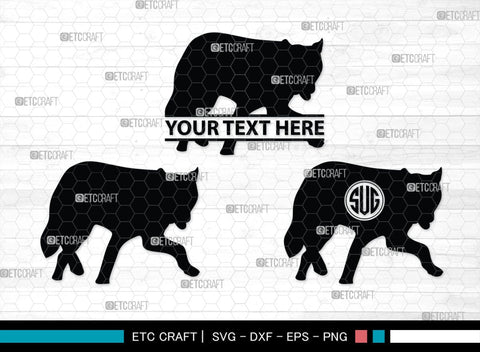 Wolf Monogram, Wolf Silhouette, Wolf SVG, Growling Wolf Svg, Howling Wolf Svg, Wolf Head Svg, Wolves Svg, SB00332 SVG ETC Craft 