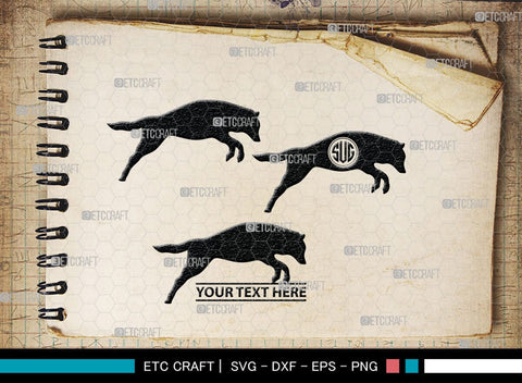 Wolf Monogram, Wolf Silhouette, Wolf SVG, Growling Wolf Svg, Howling Wolf Svg, Wolf Head Svg, Wolves Svg, SB00332 SVG ETC Craft 